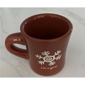 NWOT Life Is Good “Do what you like. Like what you do.” Glossy Brown Diner-Style